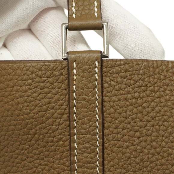 Hermes Hermès Picotin Lock MM Handbag in Taurillon Clemence Etoupe with D Sta... - Picture 9 of 15